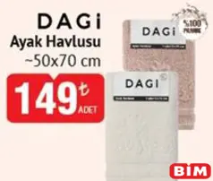 DAGİ AYAK HAVLUSU 50X70 CM fiyat ve kampanya bilgisi